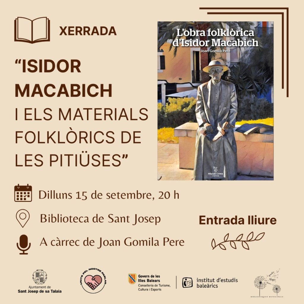 Xerrada: Isidor Macabich i els materials folklòrics de les Pitiüses